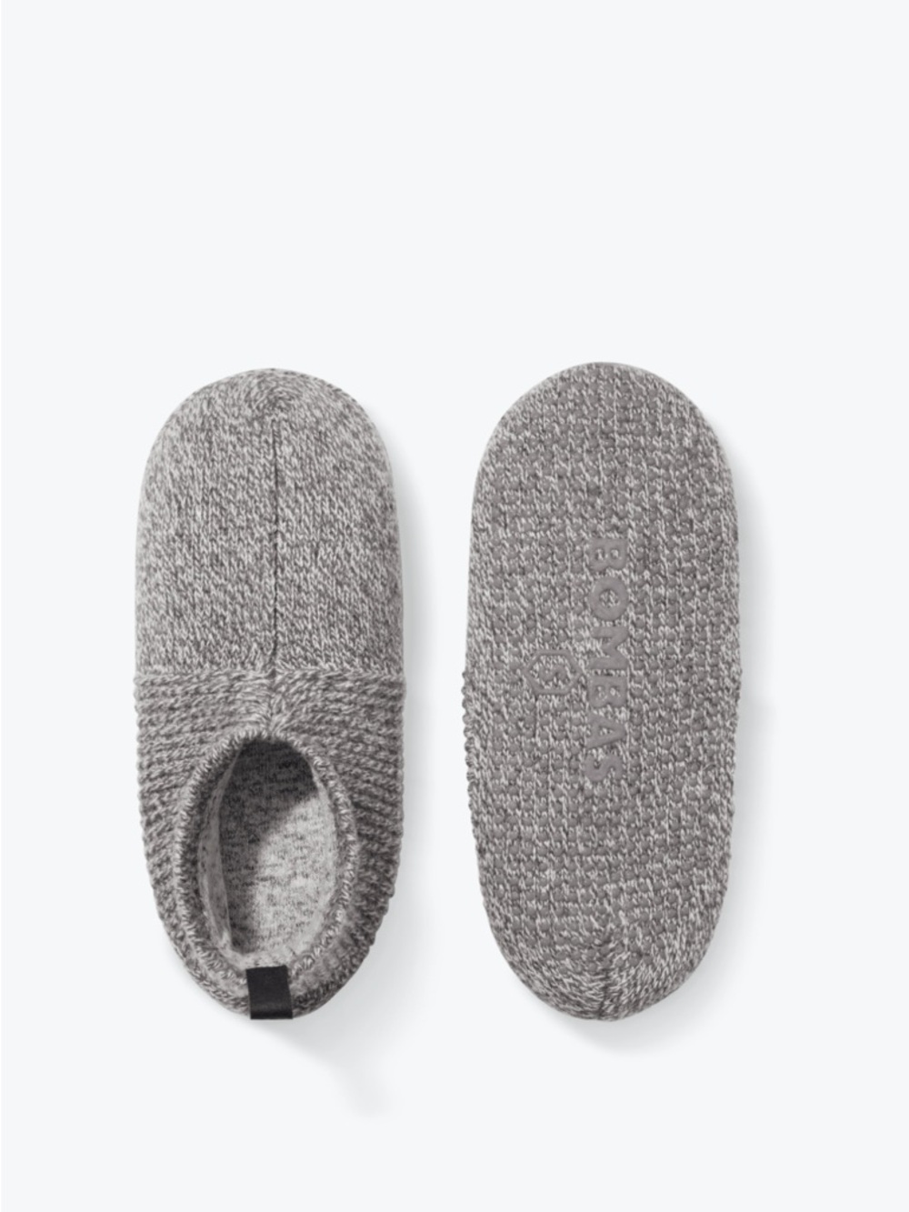 Bombas Men’s Gripper Knit Double Cushion Slippers - Medium Grey